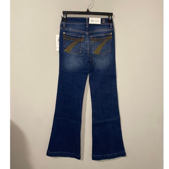 New 7 For All Mankind Dojo Tailorless Flair Jeans, Size 23 - Picture 1 of 3